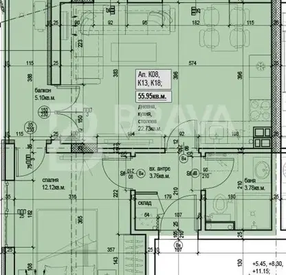 Снимка 4 — Двустаен апартамент в Христо Смирненски с асансьор