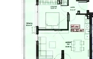 Тристаен апартамент с голяма тераса в Христо Смирненски, Пловдив