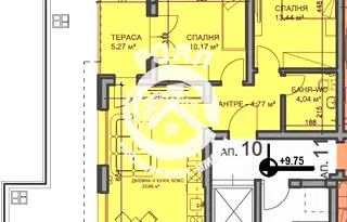 Тристаен апартамент с две тераси в кв. Христо Смирненски, Пловдив
