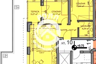 Тристаен апартамент с две тераси в кв. Христо Смирненски, Пловдив
