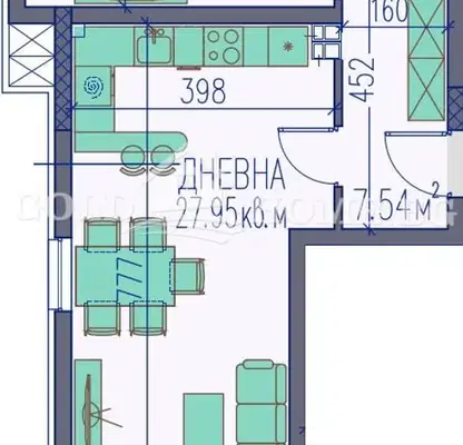 Снимка 5 — Двустаен апартамент в Пловдив, Каменица 2