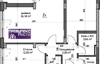 Апартамент с 3 стаи в Каменица 2, Пловдив с асансьор