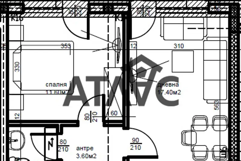 2-bedroom apartment in Plovdiv, Komatevo