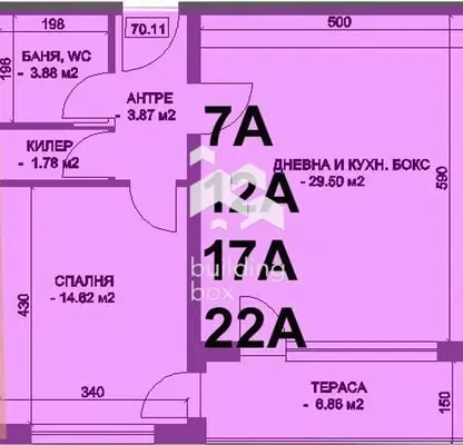 Снимка 2 — Двустаен апартамент в Пловдив, Коматево
