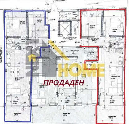 Снимка 4 — Тристайен апартамент с асансьор в Коматевски възел, Пловдив