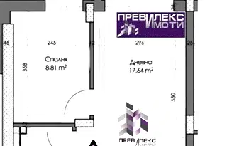 Двустаен апартамент в Кършияка с тераса и асансьор