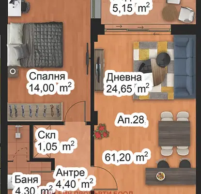 Photo 2 — apartment in Plovdiv, Mladejki Hylm