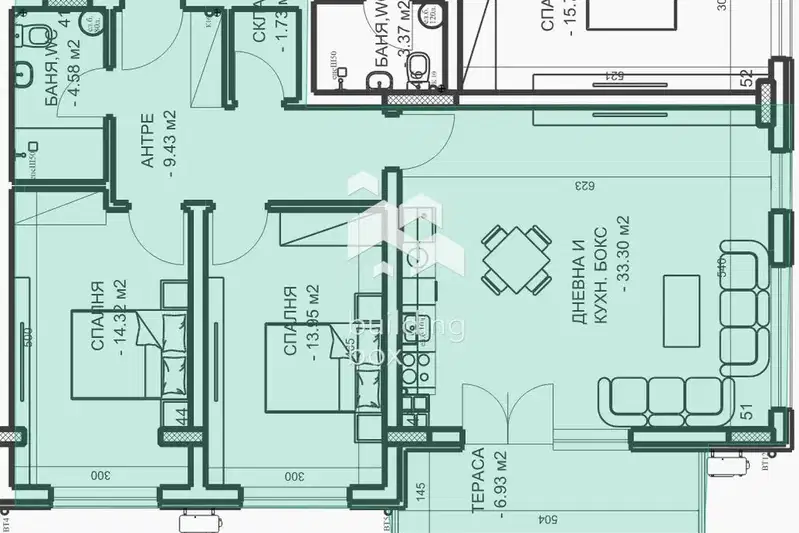 3-bedroom apartment in Plovdiv, Mladejki Hylm
