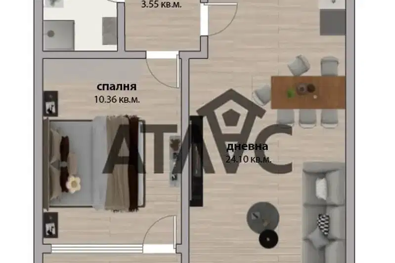 2-bedroom apartment in Plovdiv, Ostromila
