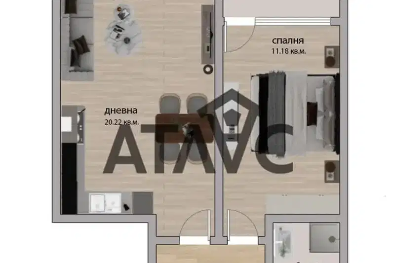 2-bedroom apartment in Plovdiv, Ostromila