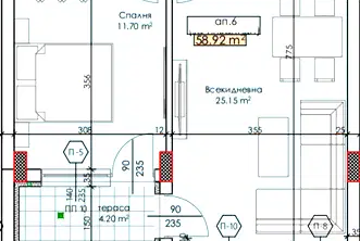 Апартамент 2-стаен в Тракия с голяма веранда в Пловдив
