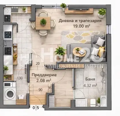 Снимка 5 — Едностаен апартамент с тераса в кв. Южен, Пловдив