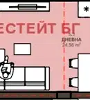 Едностаен апартамент в Бургас, Поморие