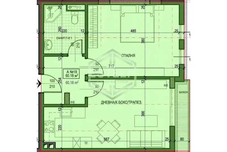 apartment in Ruse, Centyr
