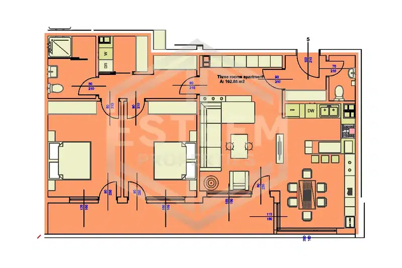 3-bedroom apartment in Ruse, Drujba 1