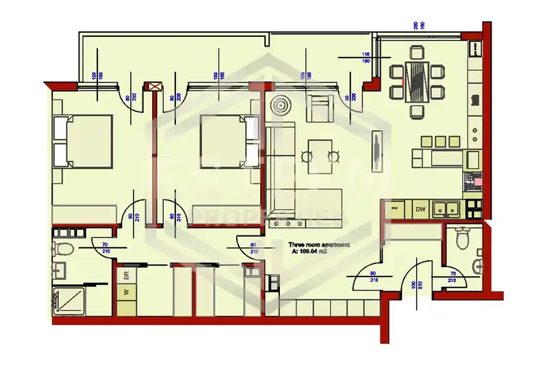 3-bedroom apartment in Ruse, Drujba 1