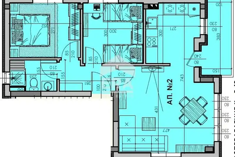 3-bedroom apartment in Shumen, Bolnicata