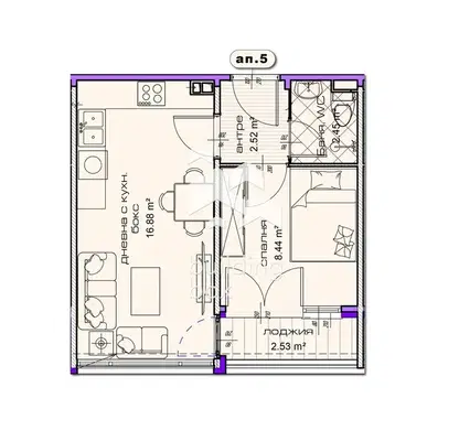 Photo 2 — 2-bedroom apartment in Shumen, Dobrudjanski