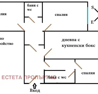 Снимка 2 — 3-стаен апартамент с възможност за преустройство в Банишора, София