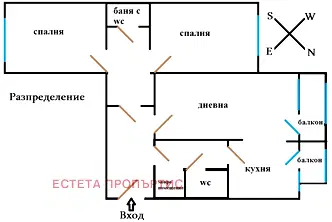 3-стаен апартамент с възможност за преустройство в Банишора, София