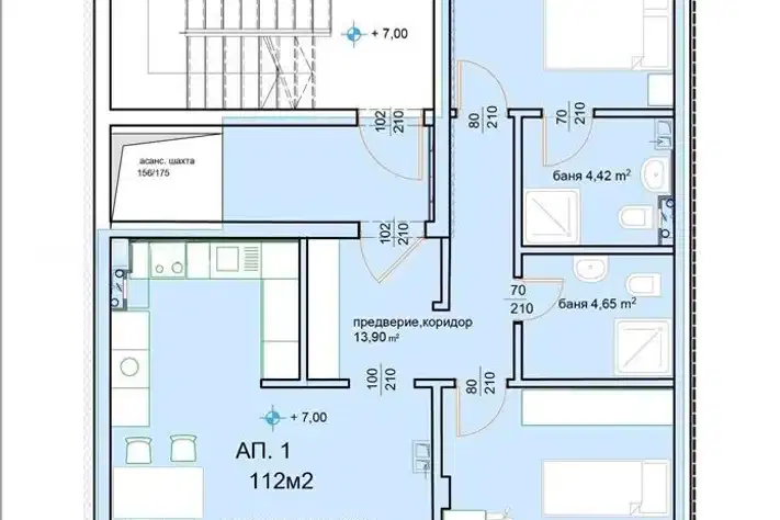 apartment in Sofiya, Banishora