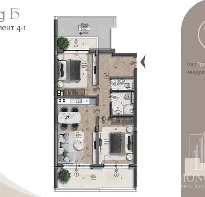 Photo 3 — 3-bedroom apartment in Sofiya, Boyana