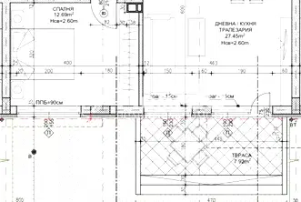 Двустаен апартамент с двор в Дружба 2, София
