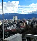 Двустаен апартамент с тераса и гледка към Витоша в Хиподрума