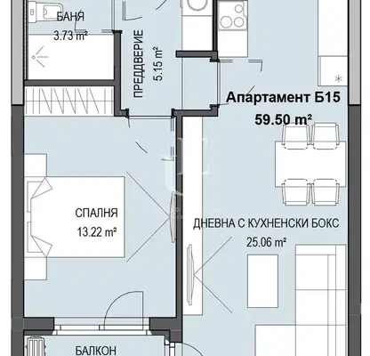 Снимка 5 — Двустаен апартамент с тераса в Кръстова вада, София