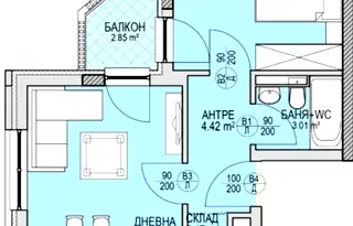 Двустаен апартамент в Кръстова вада с гледка към Витоша