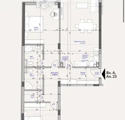 Photo 2 — Three-room apartment with terrace in Lagera, Sofia