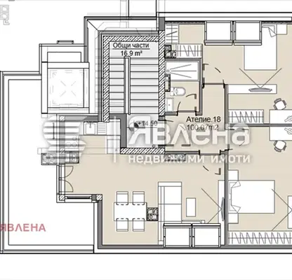 Снимка 4 — Тристаен апартамент с две тераси в Левски, София