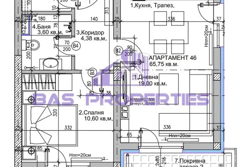 Двустаен апартамент с покривна тераса в Люлин 5, София
