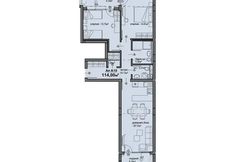 3-bedroom apartment in Sofiya, Lyulin 5