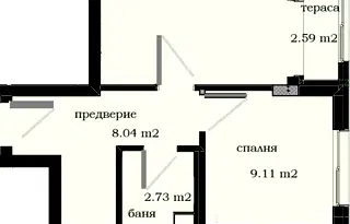 Тристаен апартамент в Люлин 8 с тераса и две бани