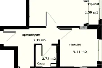 Тристаен апартамент в Люлин 8 с тераса и две бани