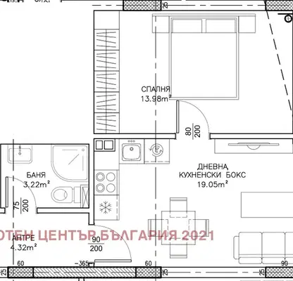Снимка 3 — Двустаен апартамент с тераса в Малинова долина, София
