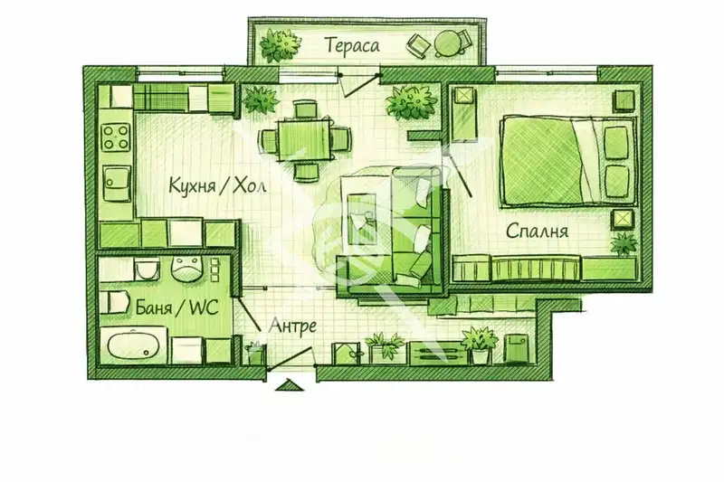apartment in Sofiya, Malinova Dolina