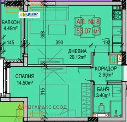 Снимка 2 — Двустаен апартамент в Манастирски ливади с изложение запад