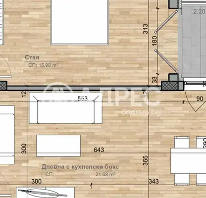 Photo 4 — Two-room apartment with terrace in Manastirski Livadi, Sofia