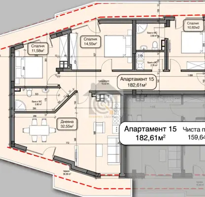 Снимка 4 — Тристаен апартамент с тераса в Манастирски ливади, София