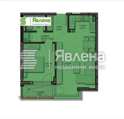 Снимка 5 — Двустаен апартамент с тераса в Младост 4, София, ново строителство