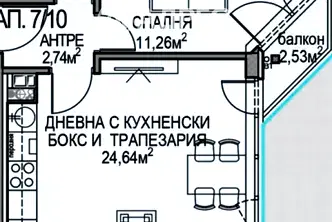 Двустаен апартамент в Обеля 2 с асансьор и ново строителство
