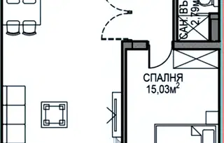 Апартамент 2 стаи в Обеля 2 с асансьор и ново строителство
