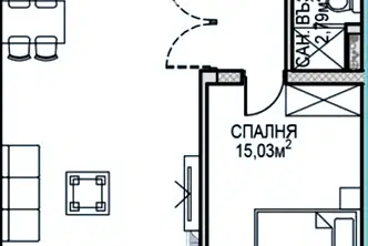 Апартамент 2-стаен в Обеля 2 с асансьор и ново строителство