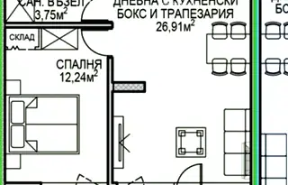 Двустаен апартамент в Обеля 2 с асансьор и ново строителство