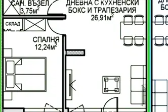 Двустаен апартамент в Обеля 2 с асансьор и ново строителство