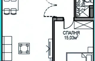 Двустаен апартамент 72 кв.м. в Обеля 2 с асансьор