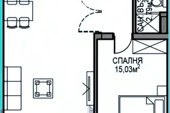 Двустаен апартамент 72 кв.м. в Обеля 2 с асансьор