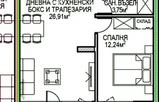 Двустаен апартамент в Обеля 2 с асансьор и ново строителство